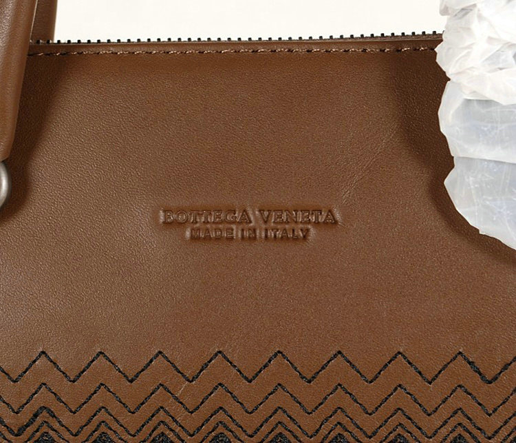 Bottega Veneta intrecciato VN briefcase 1153068-1 black&khaki